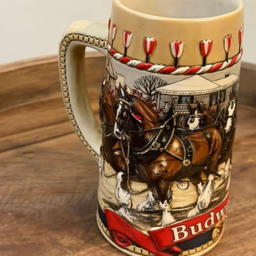 1990 Budweiser Holiday Beer Stein B series, no box
